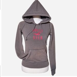 Hollister XS Y2K grunge hoodie Varsity lettering sun faded 00s